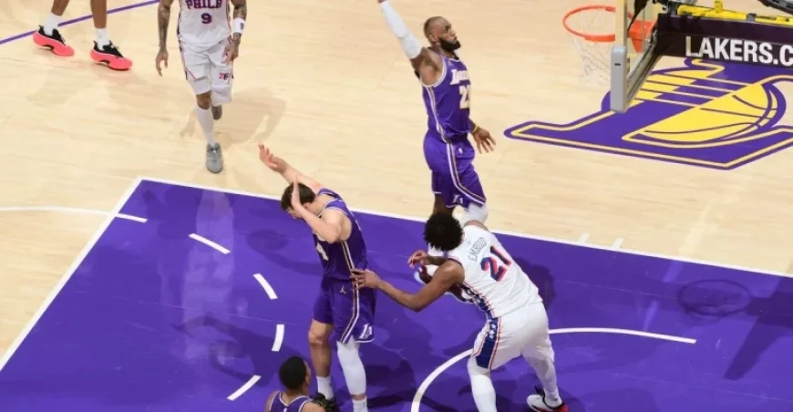 LeBron, Luka, and Reaves Excel in Lakers Victory Over Sixers