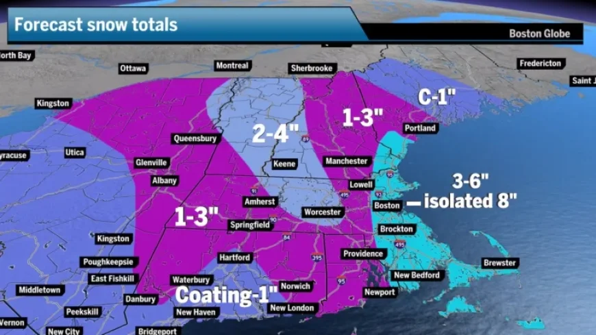 New England Braces for Overnight Snowstorm: Forecasted Accumulation Details