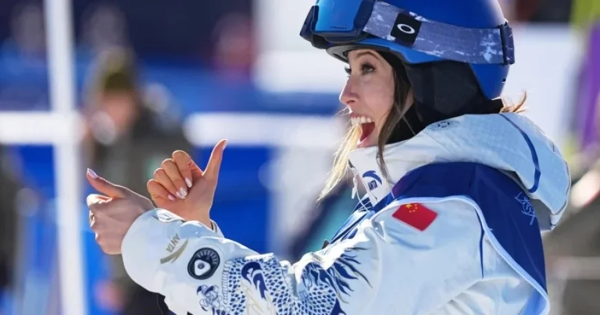 Eileen Gu Showcases Custom Ski Suit at Milano Cortina Olympics