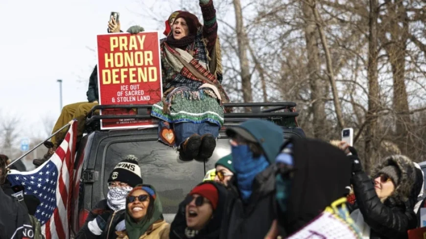 Indigenous Leaders Deliver Symbolic Eviction Notice to ICE