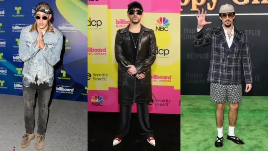 Bad Bunny Transforms Shoe Style Over the Years (PHOTOS)