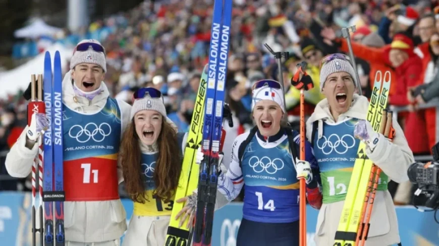France Wins First Gold in Mixed Biathlon Relay at Milan Cortina