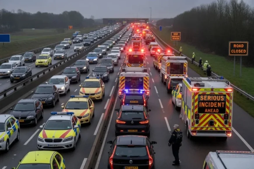 UK’s A19 Closed After Crash, Commuters Endure Hours of Delays