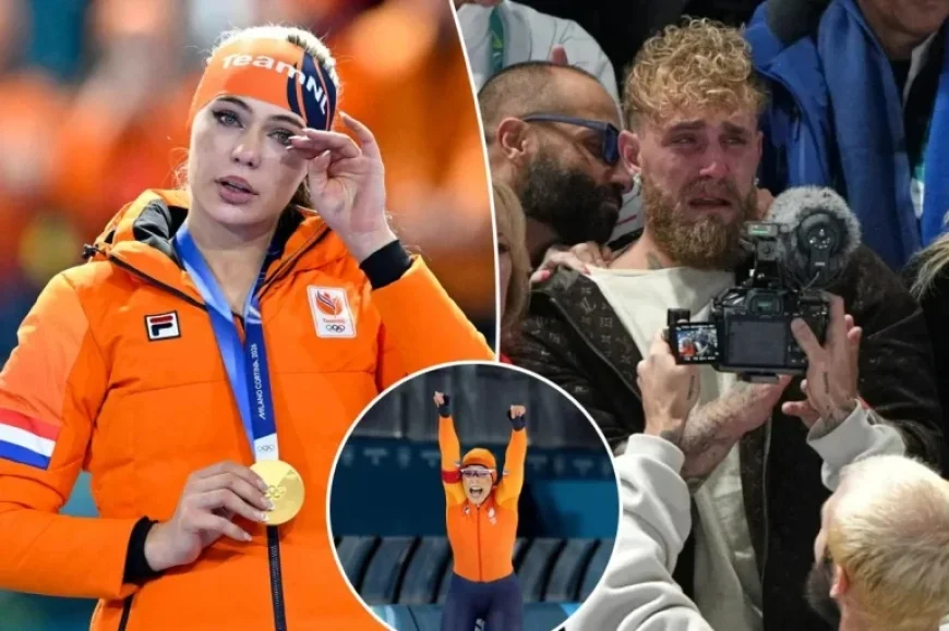 Jutta Leerdam Breaks Olympic Record, Wins Gold as Jake Paul Weeps