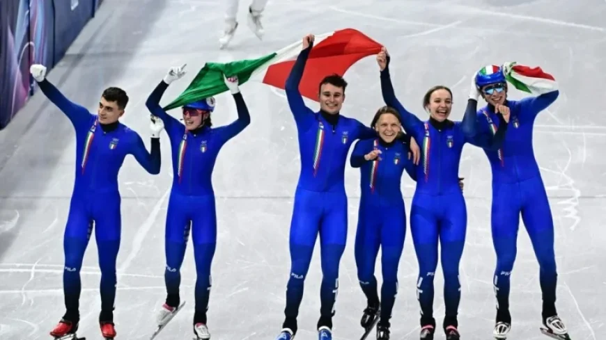 Italy Shines with Gold in Mixed Relay; Fontana Makes History