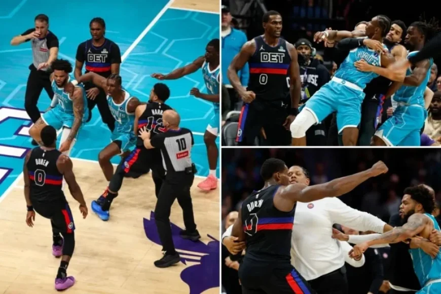 Pistons-Hornets Brawl: Four Players Ejected in Chaotic Clash