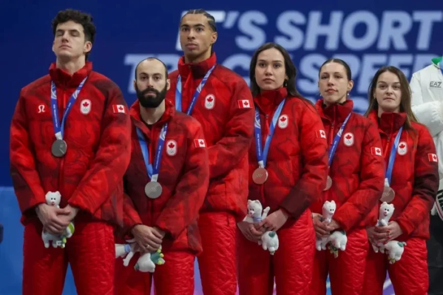 Canada Secures Silver in Short Track Speed Skating Mixed Relay