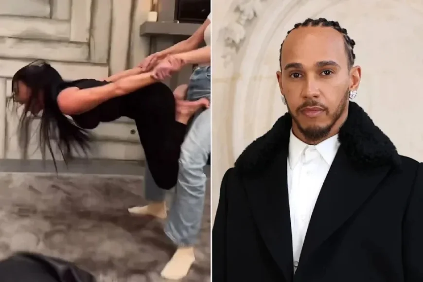 Lewis Hamilton Cheers Kim Kardashian in ‘Titanic Challenge’ with Khloé and Kylie