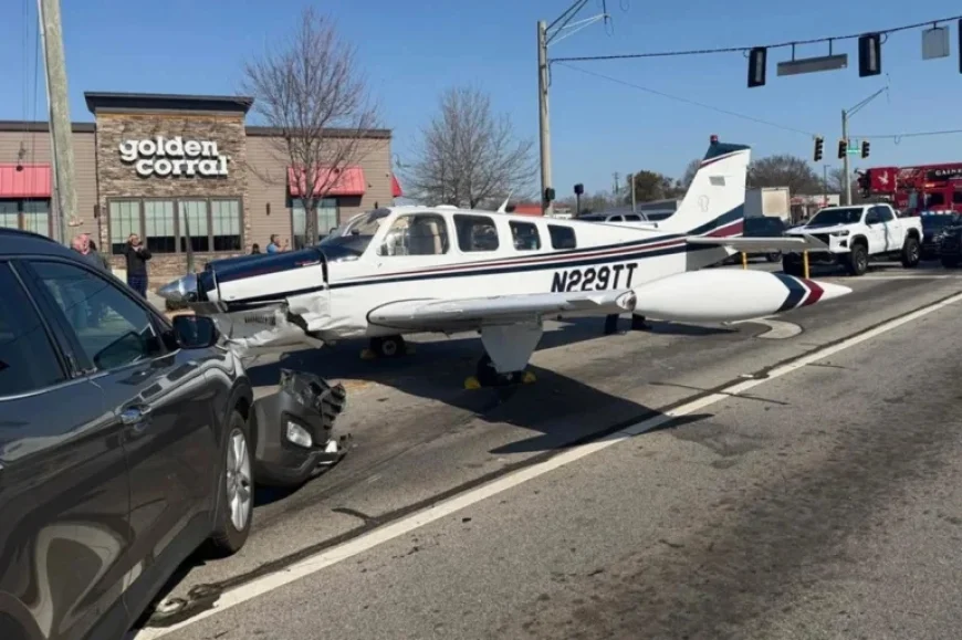 Plane Crashes into Cars During Georgia Emergency Street Landing