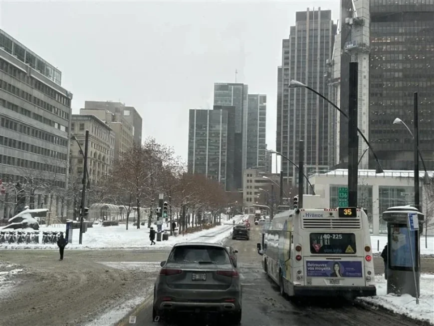 Snow Disrupts Tuesday Evening Commute in Greater Montreal