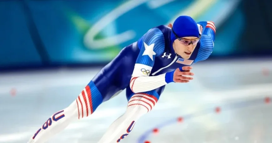 Jordan Stolz Sets Olympic Record, Aims for Four Speedskating Golds