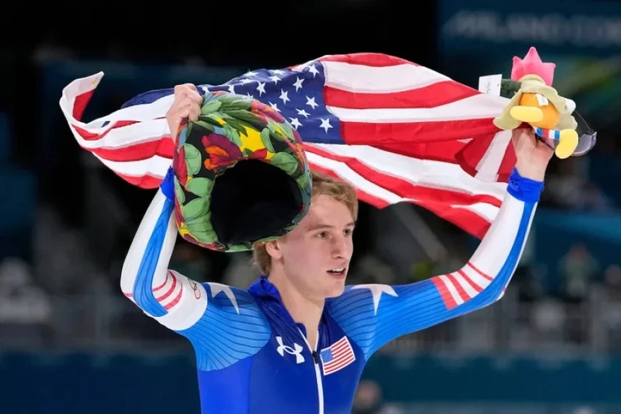 Jordan Stolz Shatters Olympic Record to Claim Speed Skating Gold