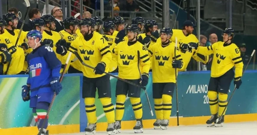 Sweden Defeats Italy with Late Empty-Net Goal in Men’s Hockey