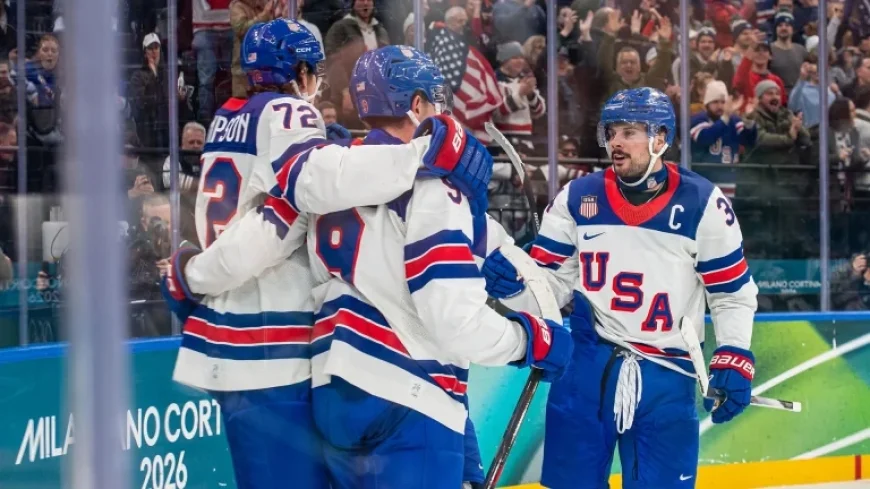 U.S. Men’s Hockey Dominates Latvia in Olympic Opener