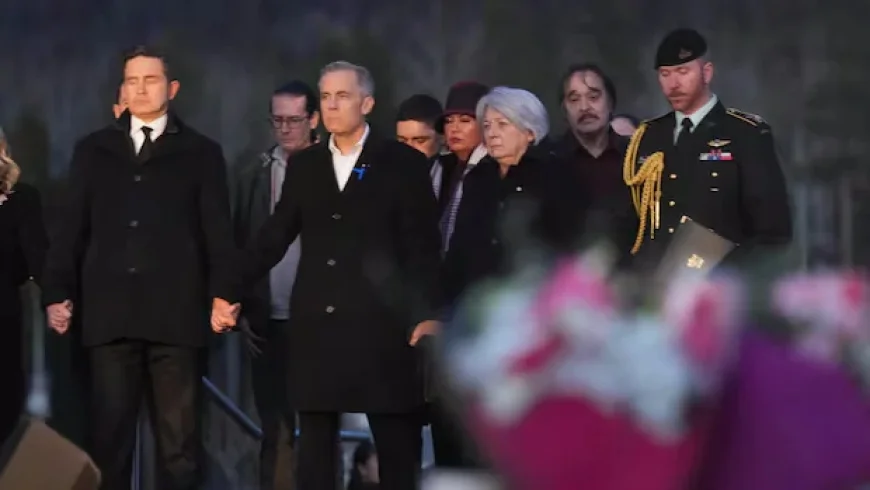 Canadian PM Pledges Support at Vigil for Tumbler Ridge Shooting Victims