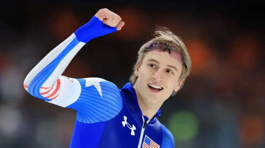 Jordan Stolz Claims Second Olympic Gold, Sets 500m Record