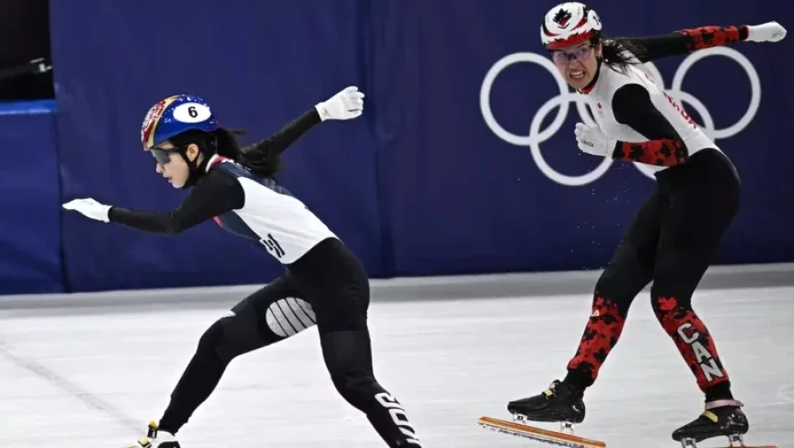 Courtney Sarault Secures Team’s Relay in 3000m Short Track Speed Skating