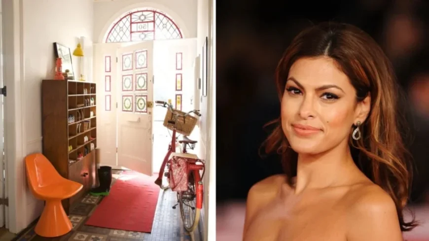 Eva Mendes and Ryan Gosling Transform Bikes into Stylish Entryway Art