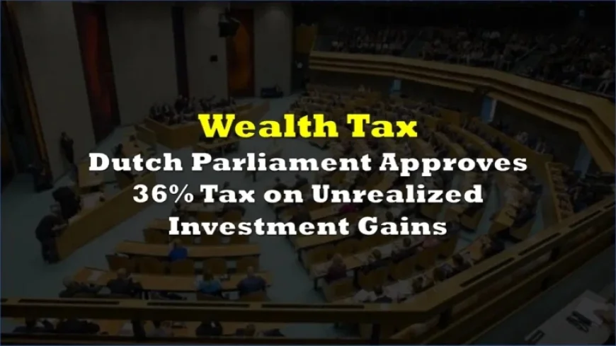 Dutch Parliament Enacts 36% Tax on Unrealized Investment Gains