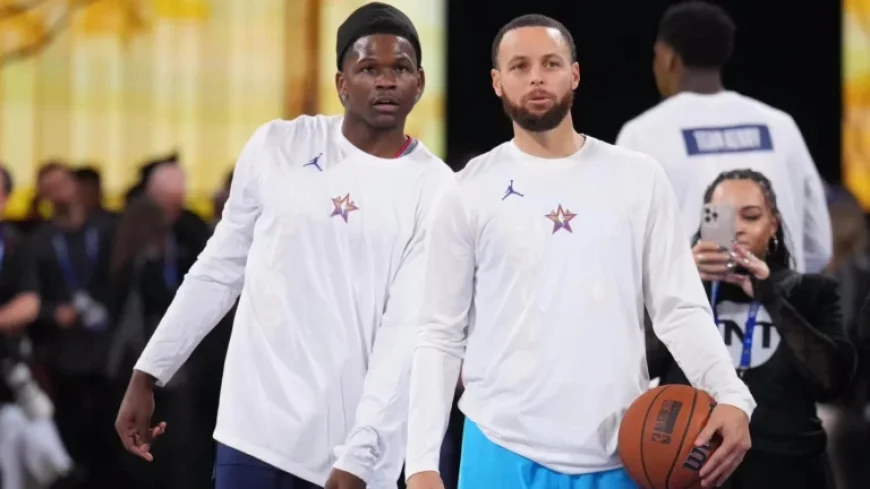 Stephen Curry Showcases Anthony Edwards’ AE 1 Low Gold Medal Shoes in NBA ASG Video