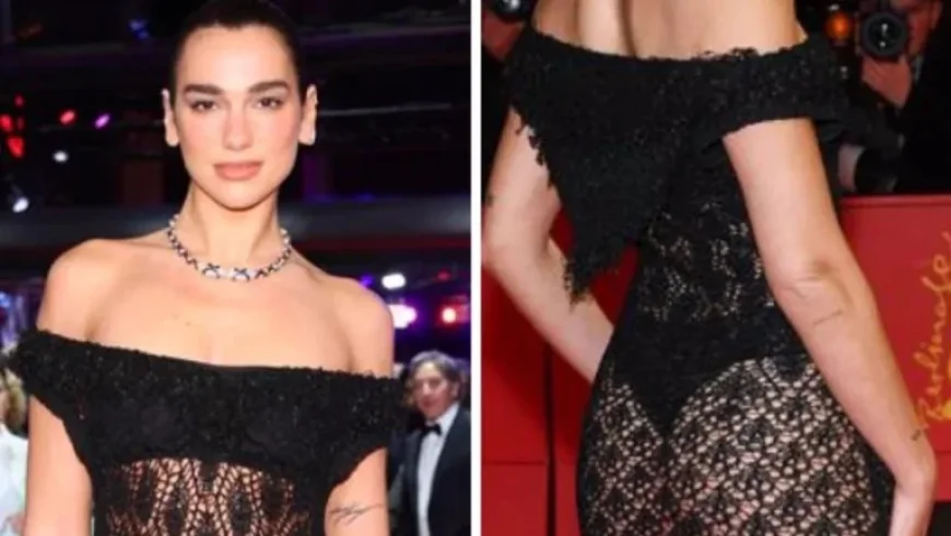 Star Dazzles in Stunning See-Through Red Carpet Outfit