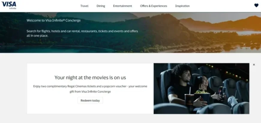 Visa Infinite Concierge Offers Free Regal Movie Tickets & Popcorn