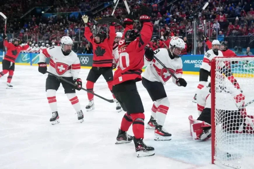 Canada Overcomes Swiss 2-1, Sets U.S. Gold Showdown