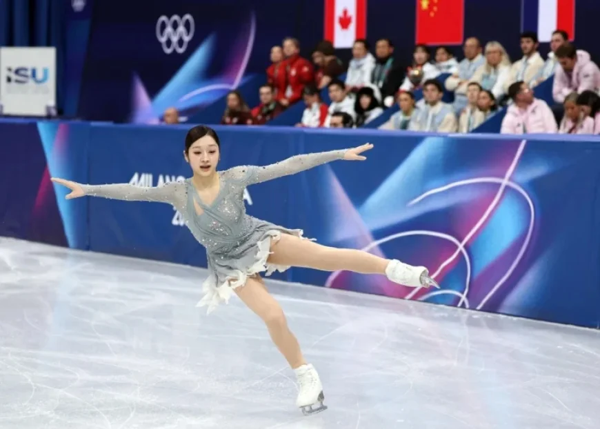 Women’s Singles Figure Skaters Compete in Short Program