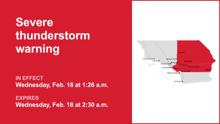 Severe Winds and Thunderstorms Expected Wednesday in Orange County, Gusts Up to 60 mph