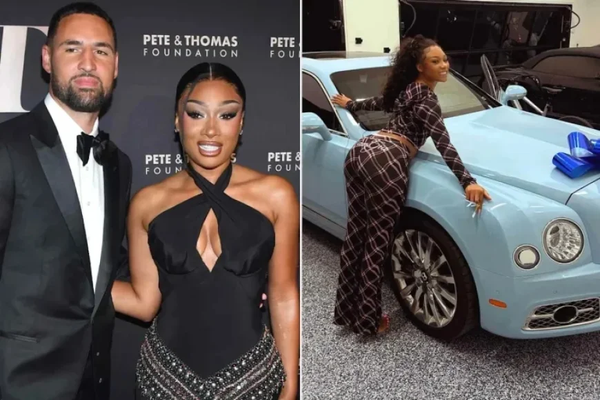 Megan Thee Stallion Gifted Blue Bentley by Boyfriend Klay Thompson