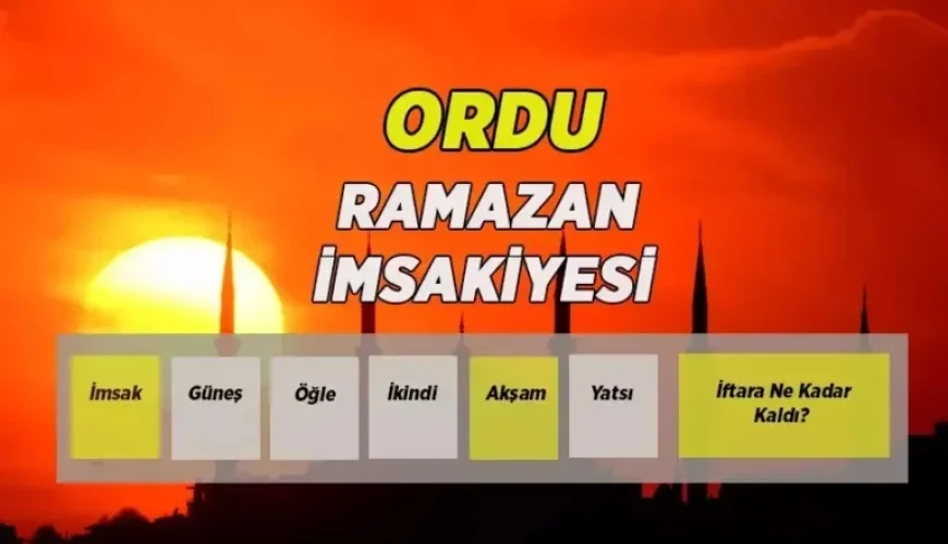 2026 Ordu Ramazan Timetable: Diyanet’s Sahur and Iftar Times