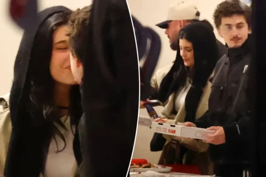 Kylie Jenner, Timothée Chalamet Share Kiss at LA Pizza Outing