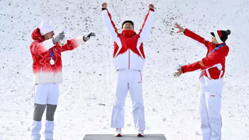 China’s Wang Xindi Secures Gold in Olympic Men’s Aerials