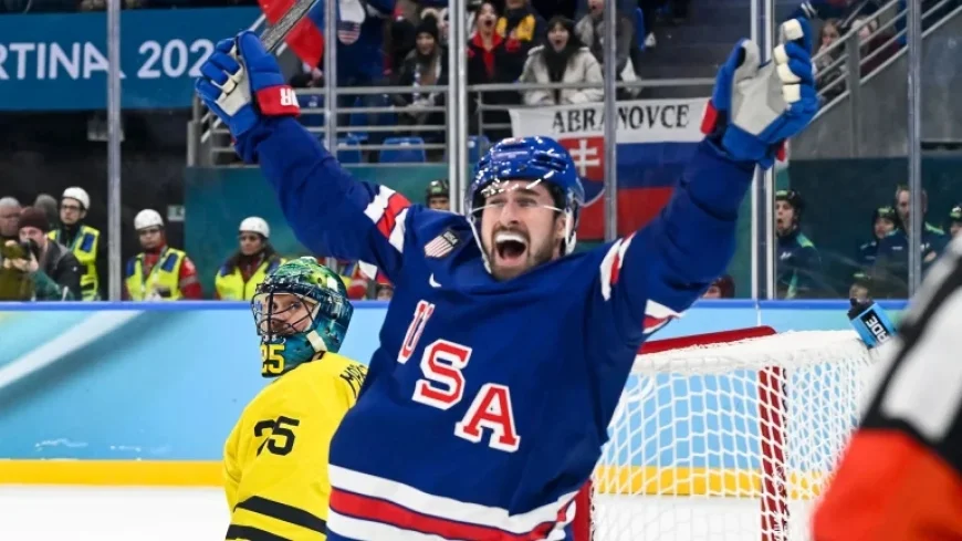 U.S. Men’s Hockey Defeats Slovakia, Secures Gold Medal Match Against Canada