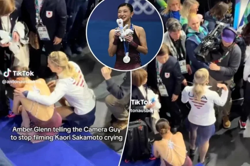 Amber Glenn Protects Teary Skater from Cameraman at Olympics