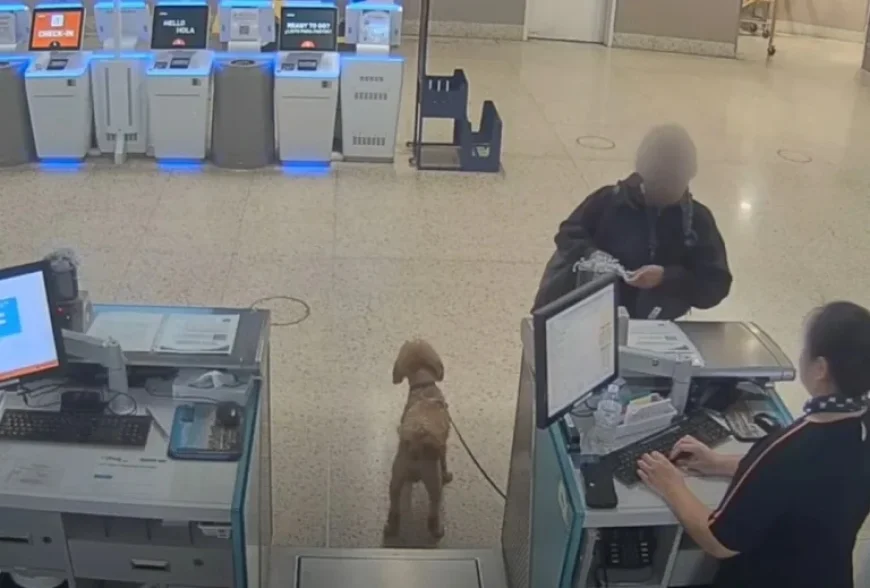 Woman Leaves Dog Behind at Airport Ticket Counter