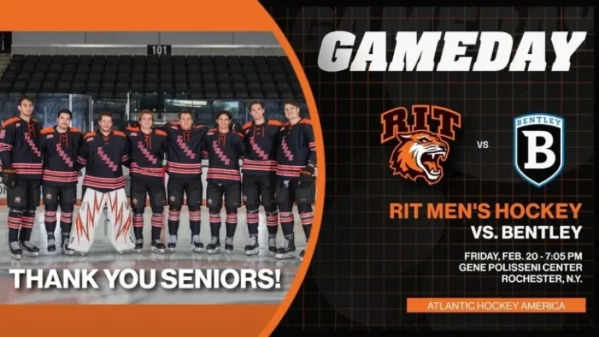 Men’s Hockey Faces Bentley on Senior Night