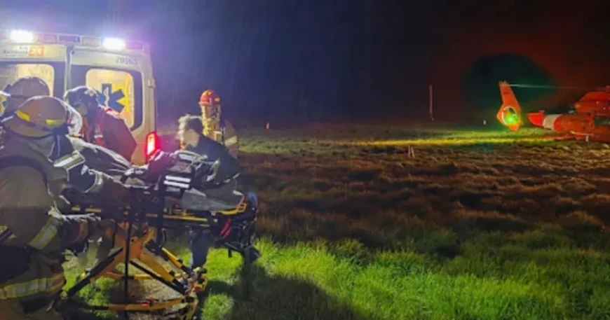 Medivac Rescues One After Early Morning Crash Near Petrolia