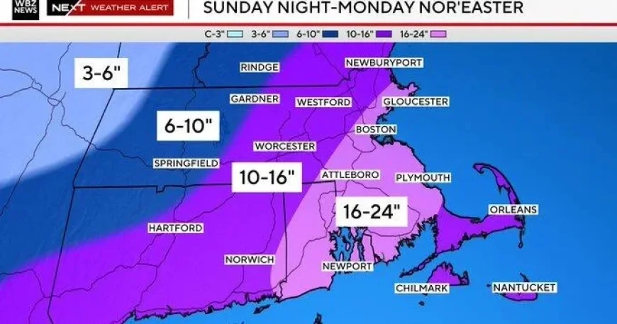 Boston Braces for Potential Blizzard, Forecasts Predict a Foot of Snow Monday