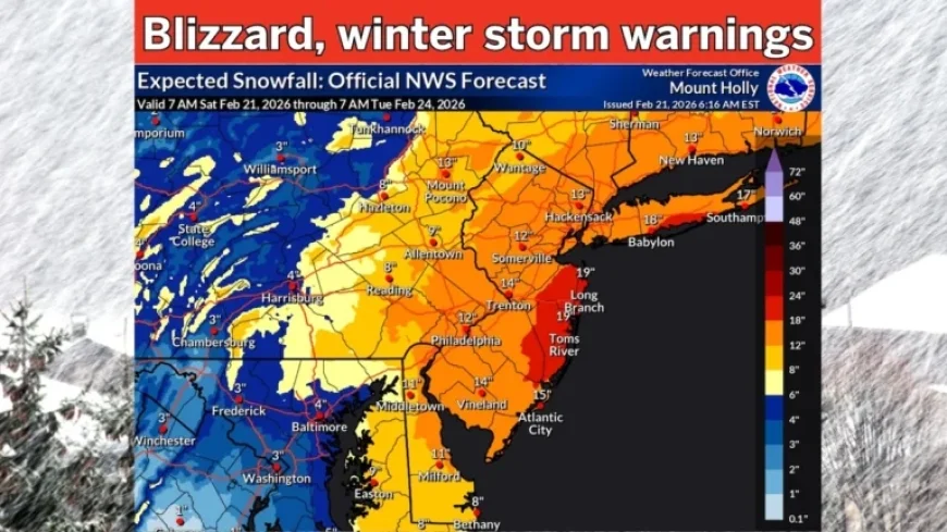 N.J. Braces for Major Winter Storm with Blizzard Warnings, 20 Inches Possible