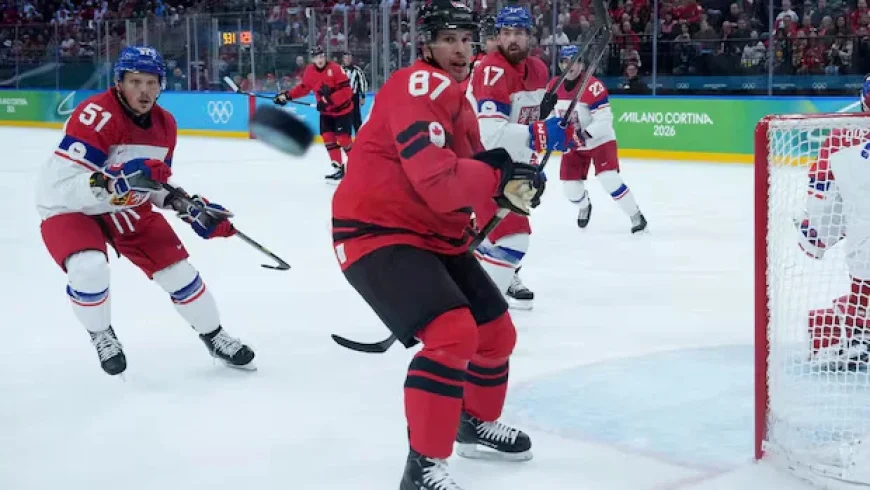 Sidney Crosby Practices; Game-Time Decision for Olympic Gold Final