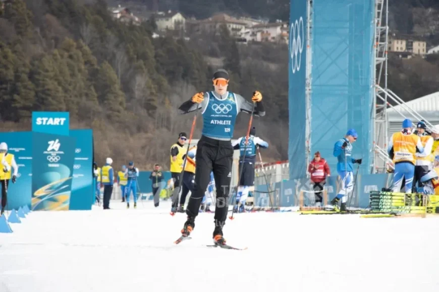 Iulian Luchin Leads Moldova as Flag Bearer at Winter Olympics Closing Ceremony