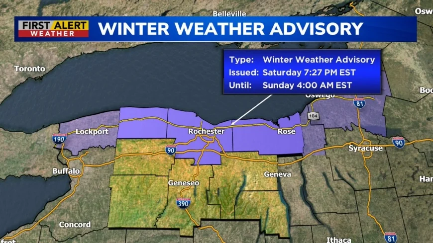 Winter Weather Advisory for DC Weather, With Heavier Baltimore Weather Impacts Sunday Night