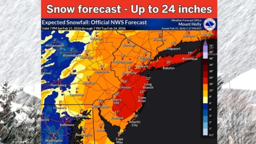 N.J. Forecast: Monster Storm Brings Up to 2 Feet of Snow and Blizzard