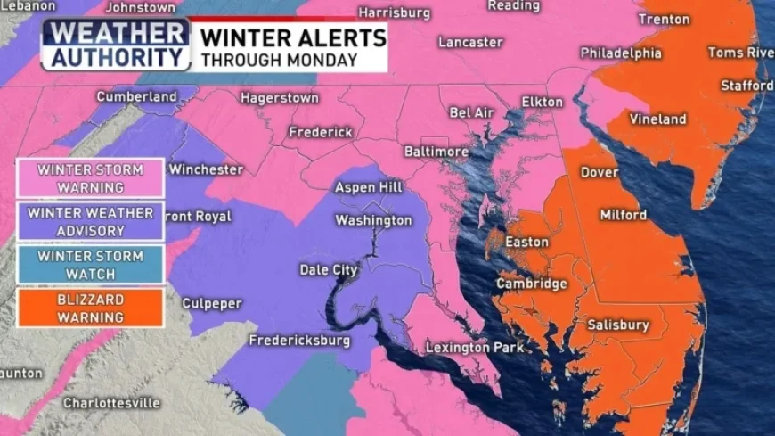 Winter Storm Warning: Maryland Faces Sunday Afternoon Impact