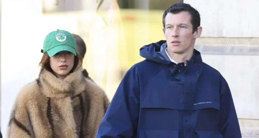 Dua Lipa and Fiancé Callum Turner Bundle Up in Paris Outing