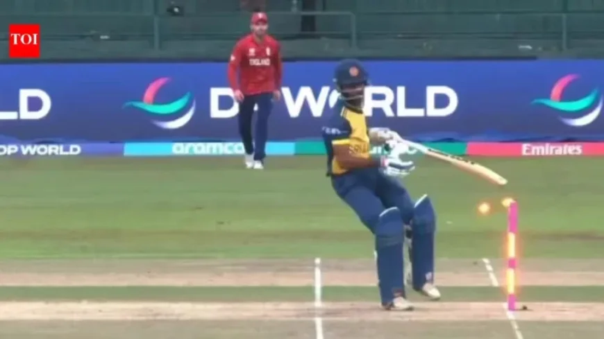 Sri Lanka Batter Accidentally Dismantles Own Stumps in T20 World Cup Clash