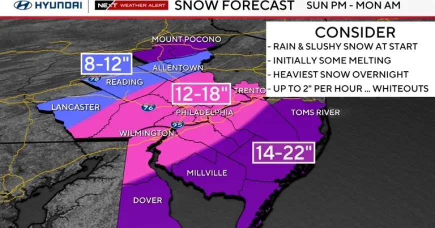 Philadelphia Braces for Blizzard: 12-18 Inches of Snow Expected
