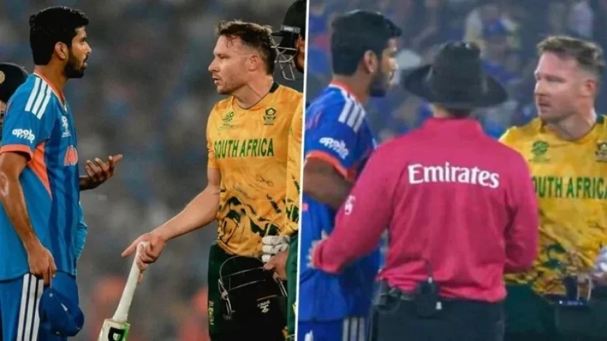 Washington Sundar, David Miller Clash During IND vs SA T20 World Cup 2026