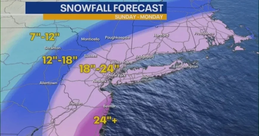 NYC Blizzard Warning: Snow Totals and Winter Storm Timeline Live